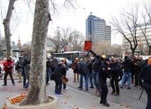 Miembros de COAG durante una manifestación en la capital
