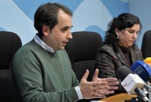 Antonio Saldaña y Susana Sánchez en una comparecencia pública