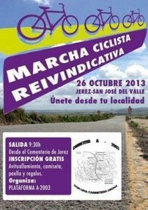 Cartel Marcha bici plataforma