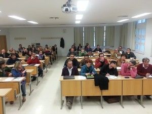 Un momento de la Asamblea con el alcalde de La Barca en segunda línea